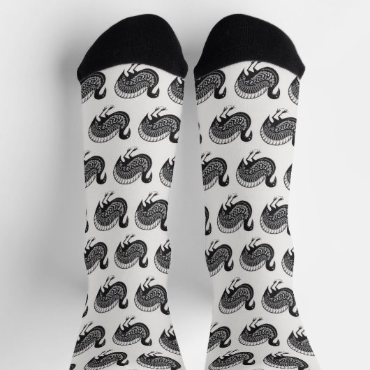 Griechisch Inspirierte Vogelsocken Socken (Oben)