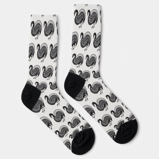 Griechisch Inspirierte Vogelsocken Socken (Rechts)