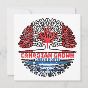 Griechisch-kanadische Tree-Roots-Flagge Karte