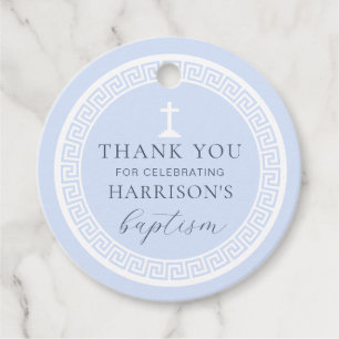 Griechisch Key Blue Baptisse Vielen Dank Geschenkanhänger