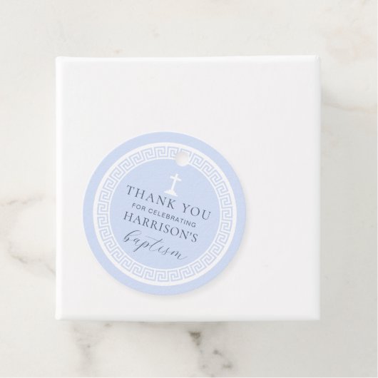 Griechisch Key Blue Baptisse Vielen Dank Geschenkanhänger (Beispiel)