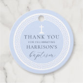 Griechisch Key Blue Baptisse Vielen Dank Geschenkanhänger (Vorderseite)