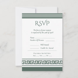 Griechisch Key RSVP Card