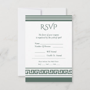 Griechisch Key RSVP Card