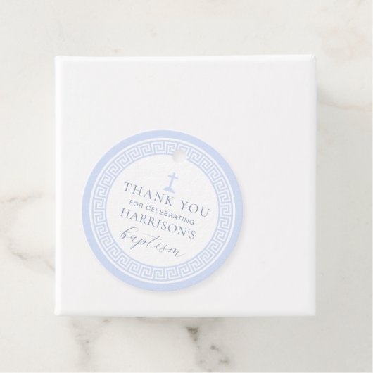 Griechisch Key White Blue Taufe Vielen Dank Geschenkanhänger (Beispiel)