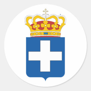 Griechisch-Königliche Waffen, Griechenland Runder Aufkleber