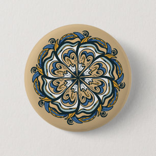 Griechisch Mandala: Kühne und dekorative Schaltflä Button