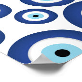 Griechisch Mataki - Matiasma Evil Eye Muster #1 Poster (Ecke)