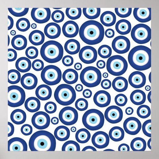 Griechisch Mataki - Matiasma Evil Eye Muster #1 Poster (Vorne)