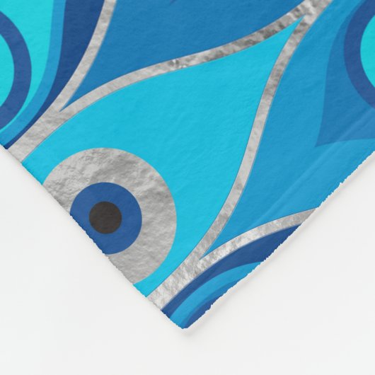Griechisch Mataki - Matiasma Evil Eye Muster Fleecedecke (Ecke)