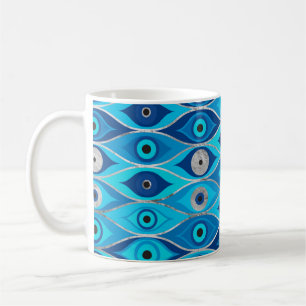 Griechisch Mataki - Matiasma Evil Eye Muster Kaffeetasse