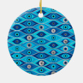 Griechisch Mataki - Matiasma Evil Eye Muster Keramik Ornament (Hinten)