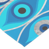 Griechisch Mataki - Matiasma Evil Eye Muster Kurzer Tischläufer (Ecke)