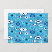Griechisch Mataki - Matiasma Evil Eye-Muster Postkarte (Vorne/Hinten)