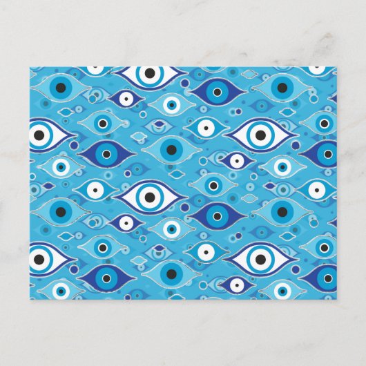 Griechisch Mataki - Matiasma Evil Eye-Muster Postkarte (Vorderseite)