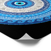 Griechisch Mataki - Matiasma Evil Eye Ornament Poster (Ecke)