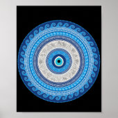 Griechisch Mataki - Matiasma Evil Eye Ornament Poster (Vorne)