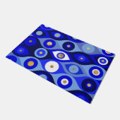 Griechisch Mati Mataki - Matiasma Evil Eye Blues Fußmatte (Schrägansicht)