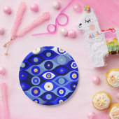 Griechisch Mati Mataki - Matiasma Evil Eye Blues Pappteller (Party)