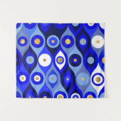 Griechisch Mati Mataki - Matiasma Evil Eye Blues Wandteppich (Vorderseite (Horizontal))