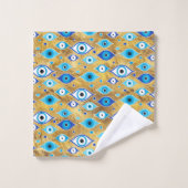 Griechisch Mati Mataki - Matiasma Evil Eye-Muster Badhandtuch Set (Waschlappen)