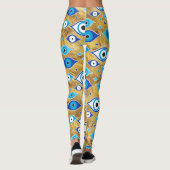 Griechisch Mati Mataki - Matiasma Evil Eye-Muster Leggings (Rückseite)