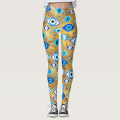 Griechisch Mati Mataki - Matiasma Evil Eye-Muster Leggings (Vorderseite)