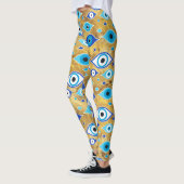 Griechisch Mati Mataki - Matiasma Evil Eye-Muster Leggings (Links)