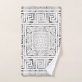 Griechisch Meander - griechisch-bedeutsame weiße M Badhandtuch Set (Handtuch)