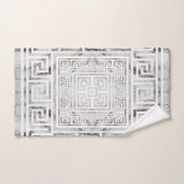 Griechisch Meander - griechisch-bedeutsame weiße M Badhandtuch Set (Handtuch)