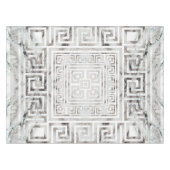 Griechisch Meander - griechisch-bedeutsame weiße M Tischdecke (Vorderseite (Horizontal))