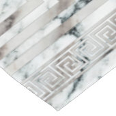 Griechisch Meander - griechisch-bedeutsame weiße M Tischdecke (Schrägansicht)