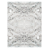 Griechisch Meander - griechisch-bedeutsame weiße M Tischdecke (Vorderseite)