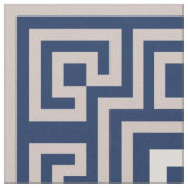 Griechisch Meander - griechischer Schlüssel - Blau Stoff (Nahaufnahme)