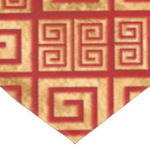 Griechisch Meander - griechischer Schlüssel - Gold Tischdecke (Schrägansicht)