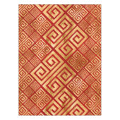 Griechisch Meander - griechischer Schlüssel - Gold Tischdecke (Vorderseite)