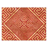 Griechisch Meander - griechischer Schlüssel - Gold Tischdecke (Vorderseite (Horizontal))