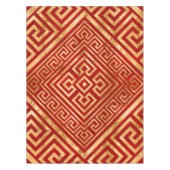 Griechisch Meander - griechischer Schlüssel - Gold Tischdecke (Vorderseite)