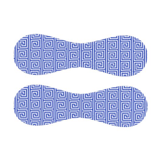 Griechisch Meander Key Squares Muster Blau Baseball (Paneele)