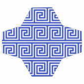 Griechisch Meander Key Squares Muster Blau Fußball (Flach)