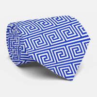 Griechisch Meander Key Squares Muster Blau