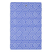 Griechisch Meander Key Squares Muster Blau Mini Klemmbrett (Rückseite)