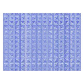 Griechisch Meander Key Squares Muster Blau Tischdecke (Vorderseite (Horizontal))