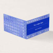 Griechisch Meander Key Squares Muster Blau Visitenkarten (Vorderseite)