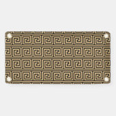 Griechisch Meander Key Squares Muster Brown Banner (Horizontal)
