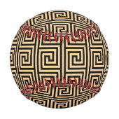 Griechisch Meander Key Squares Muster Brown Baseball (Rückseite)