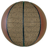 Griechisch Meander Key Squares Muster Brown Basketball (Vertikal)