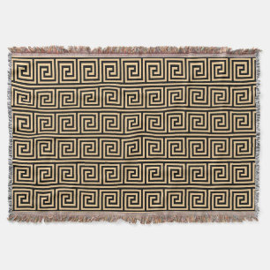 Griechisch Meander Key Squares Muster Brown Decke
