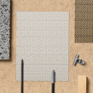 Griechisch Meander Key Squares Muster Brown Flyer