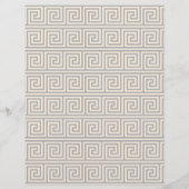 Griechisch Meander Key Squares Muster Brown Flyer (Vorne)